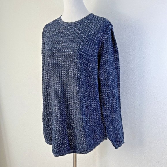JEANNIE PIERRE  Womans Knit Sweater XL Blue Long Sleeve Crew Neck Pull Over NWT - Picture 3 of 14